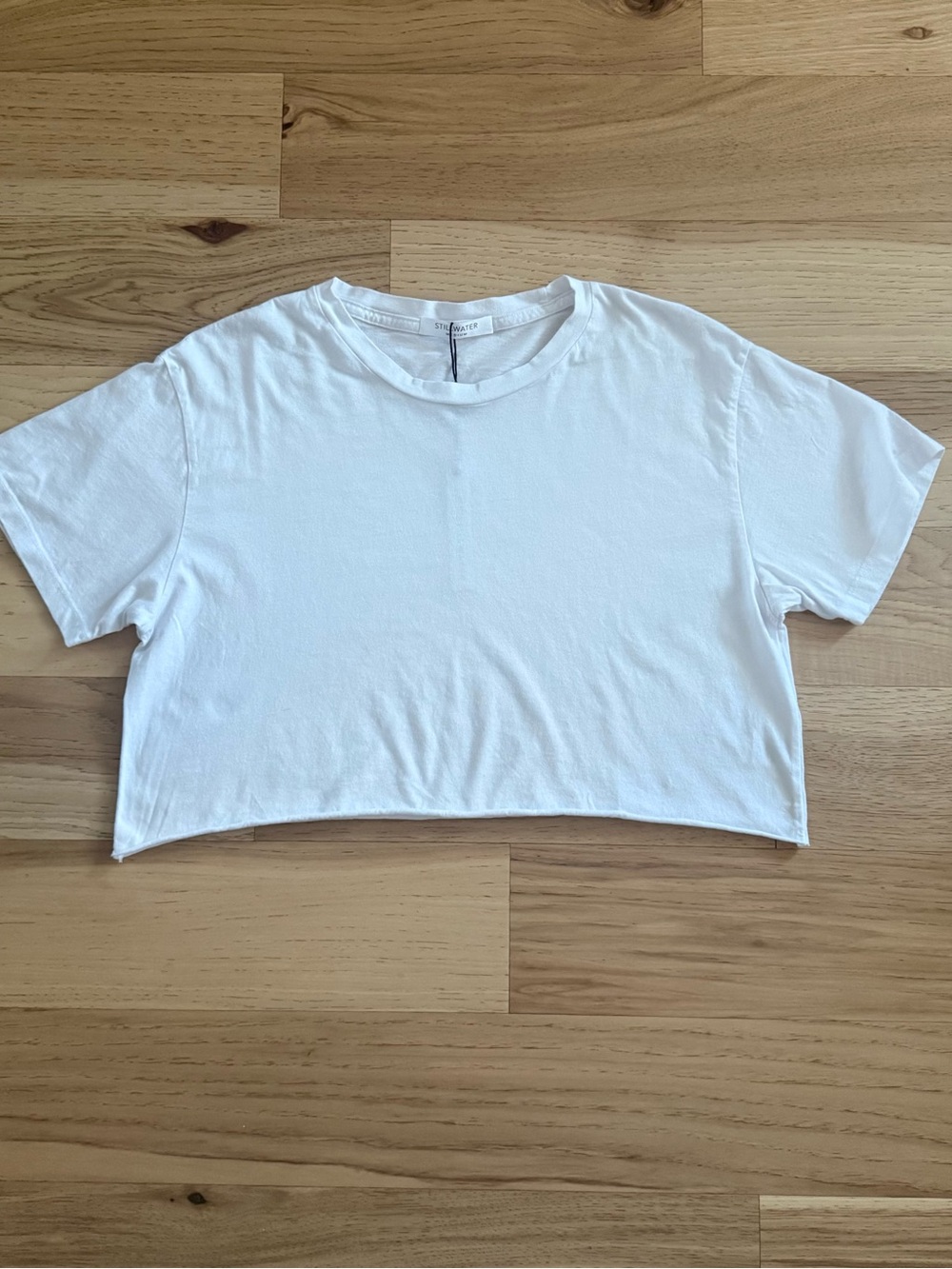 Stillwater BOYFRIEND CROP TEE White Size Medium - Picture 3 of 10